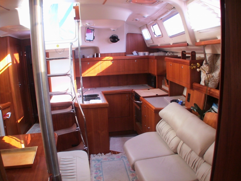 45 foot sailboat interior
